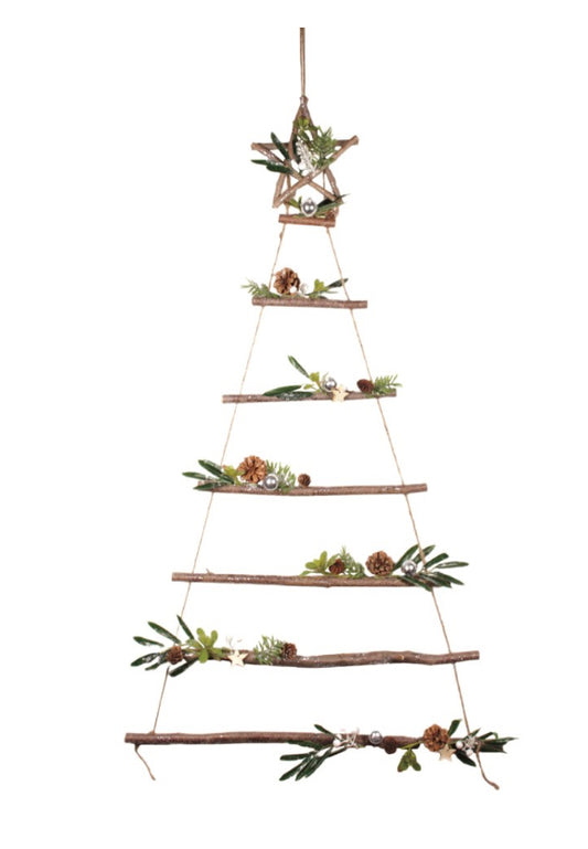 Natural Christmas Tree Wall Hanging