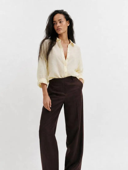 Oversized Crinkle Cotton Shirt