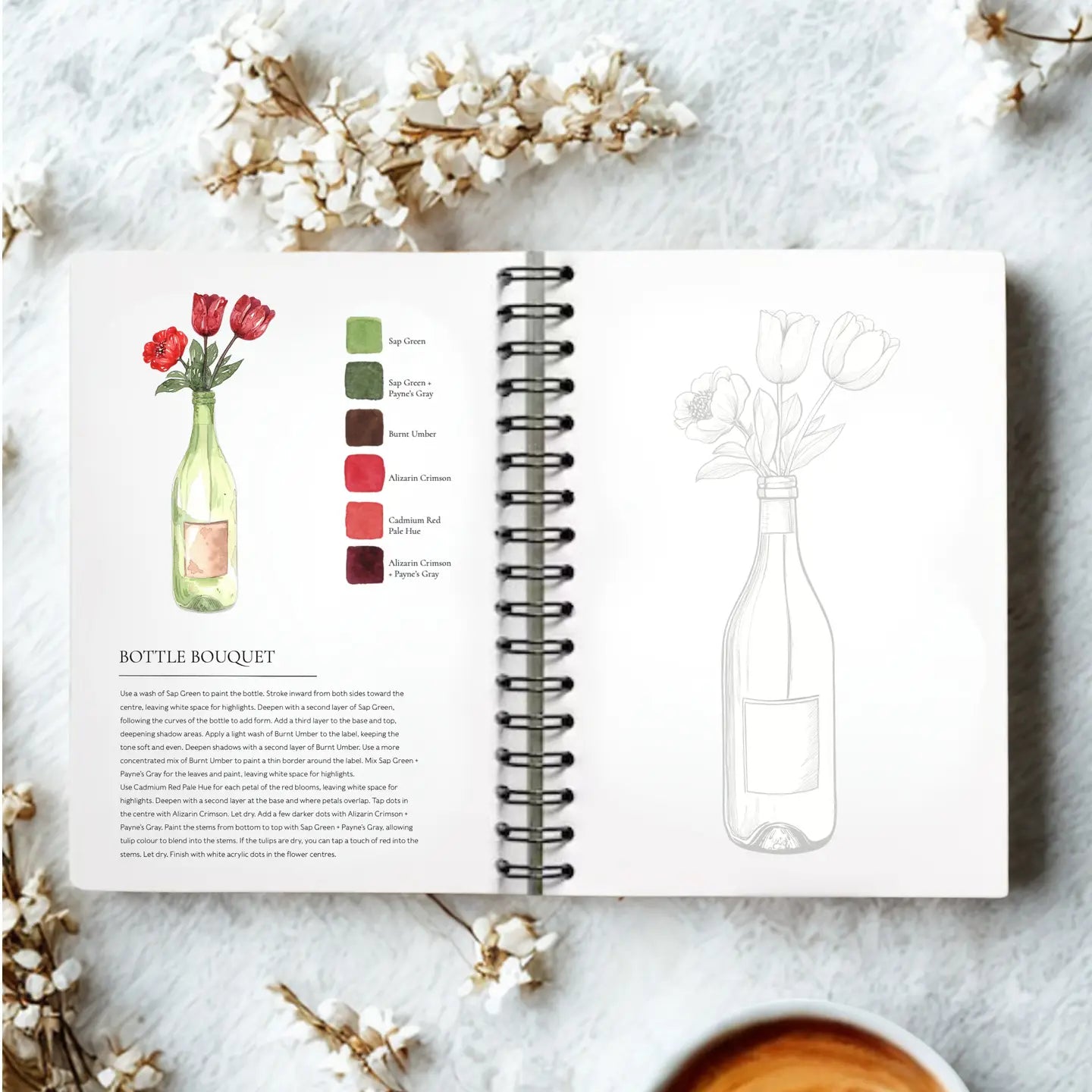 Pretty Pots Watercolour Workbook