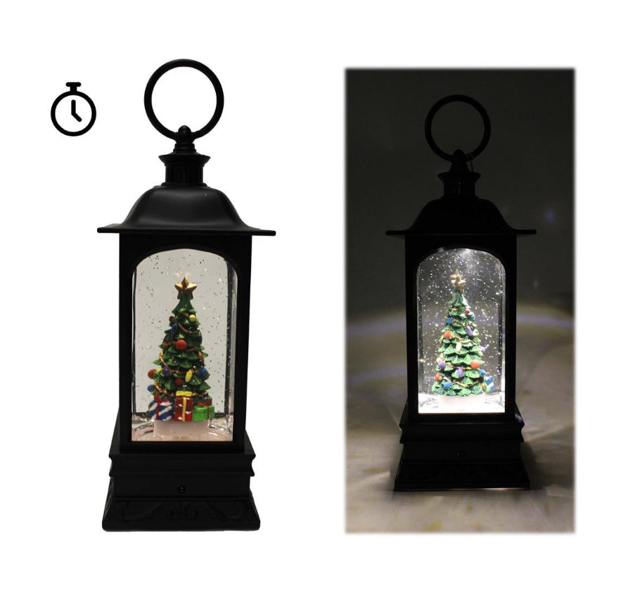 Christmas Tree Snowglobe Lantern