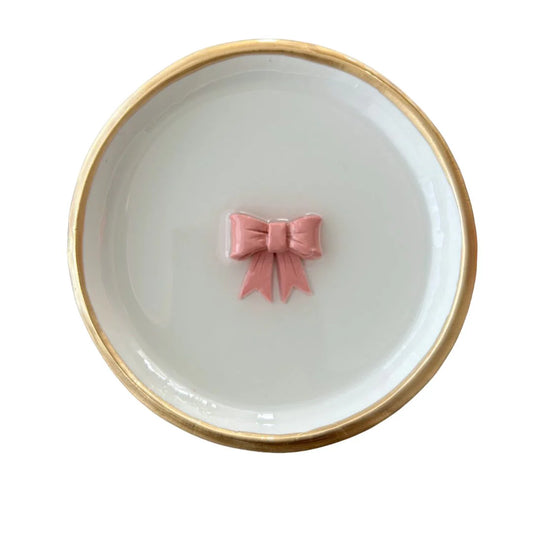 Pink Bow Ring Dish