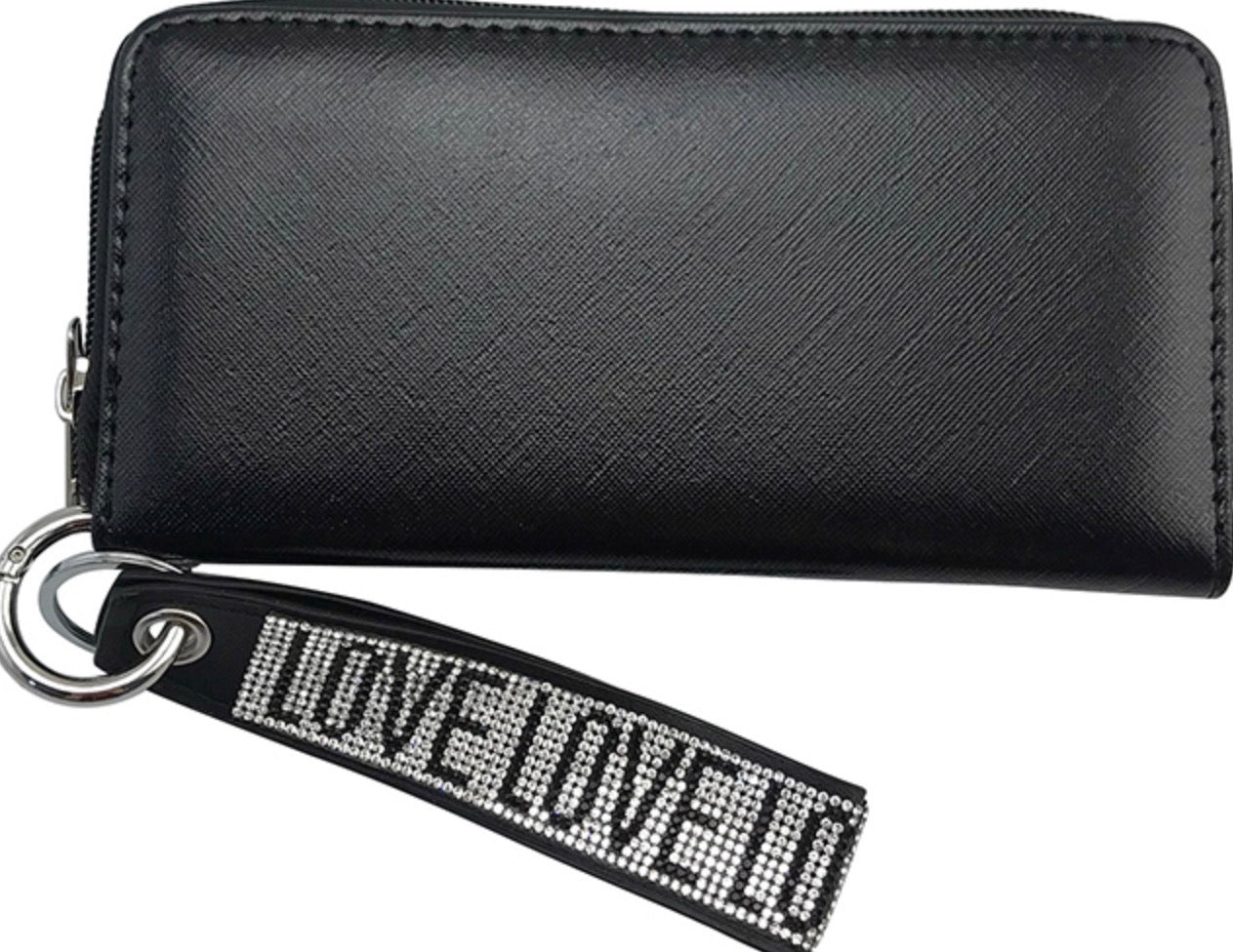 Black Zippered ‘Love’ Wallet