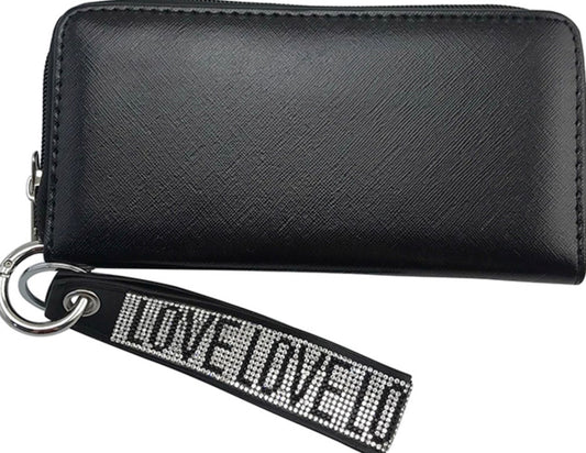 Black Zippered ‘Love’ Wallet
