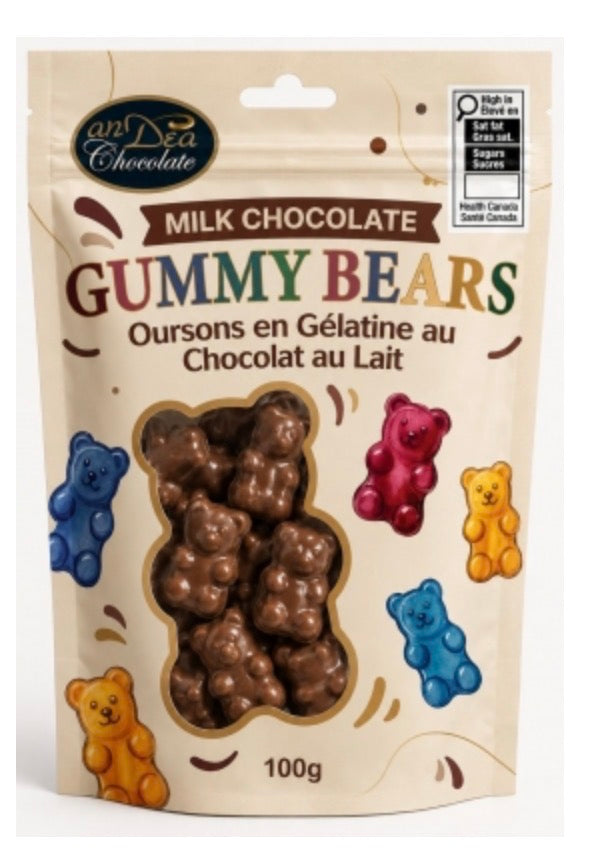 Milk Chocolate Coated Gummy Bears
