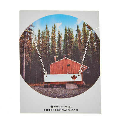 I Heart Canada Bar Necklace