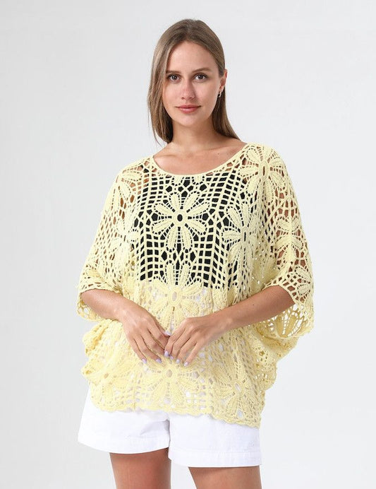 Crochet Top with Flowers