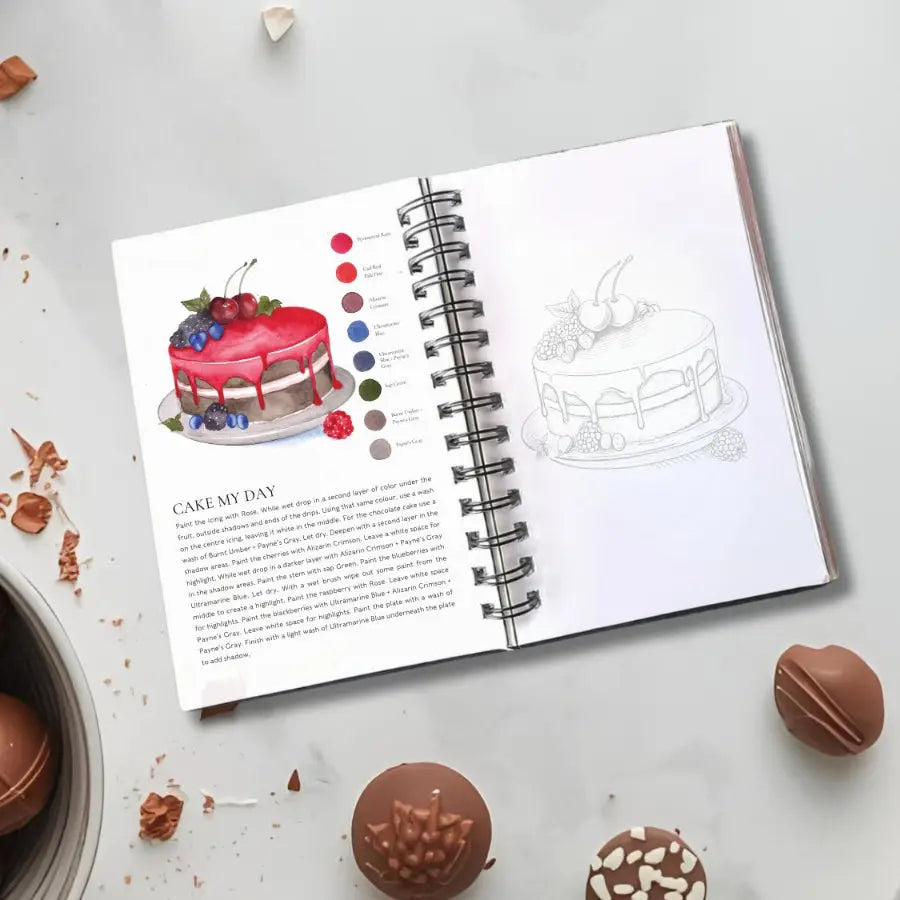 Sweet Treats Watercolour Workbook