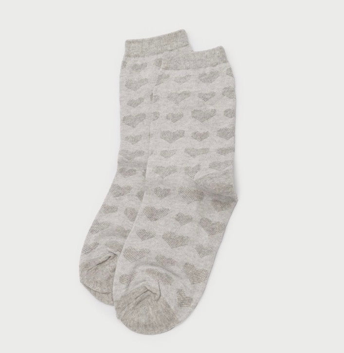 Embossed Heart Socks