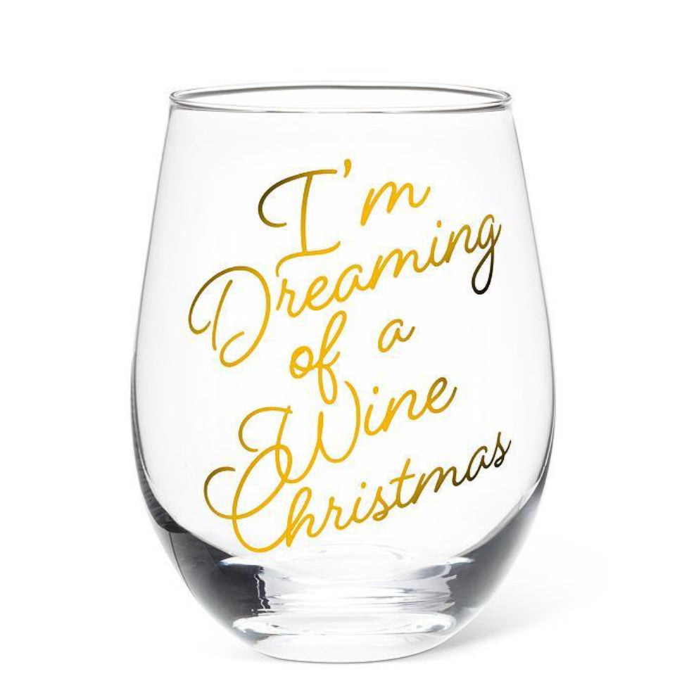 Wine Christmas Stemless Wine Glass