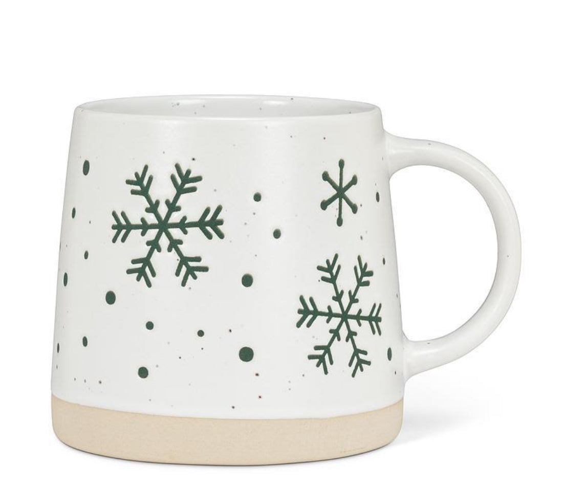 Green Snowflake Mug