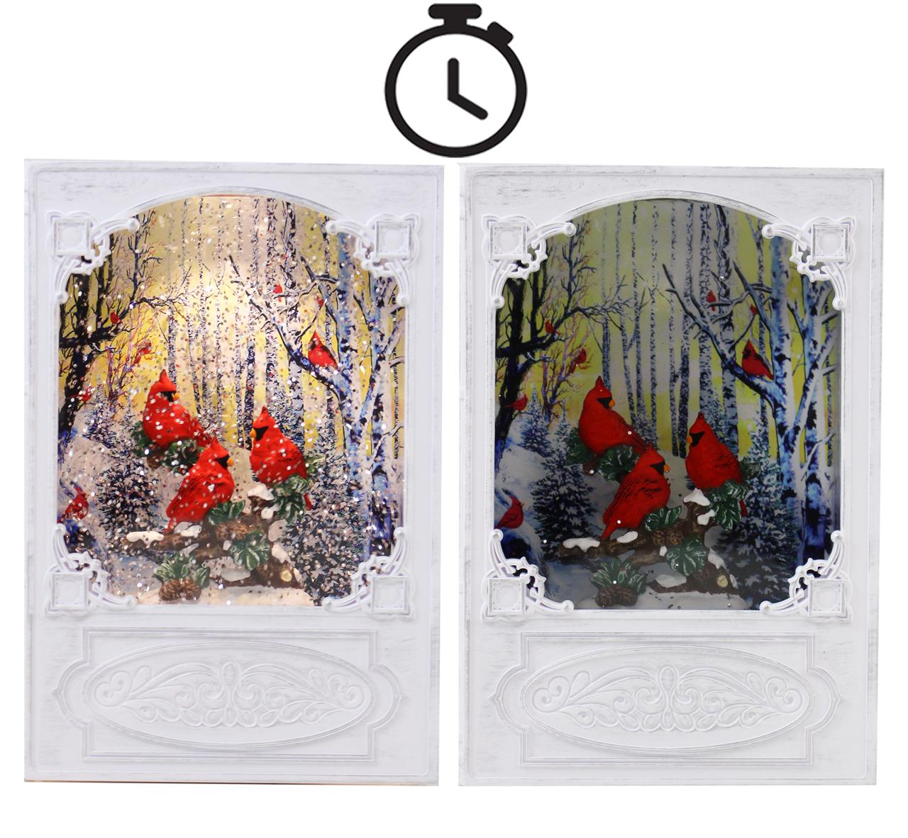 Cardinal Book Snowglobe