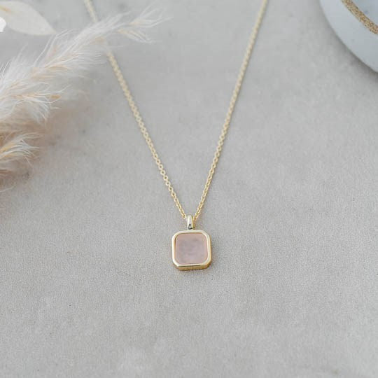 Florence Necklace | Rose Quartz