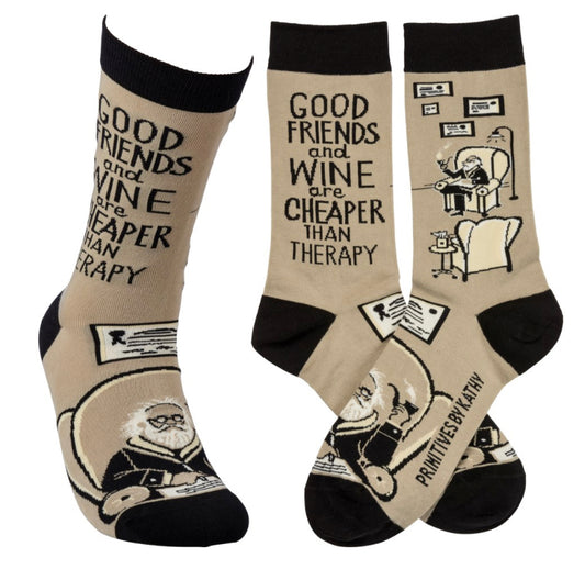 Friends & Wine Socks