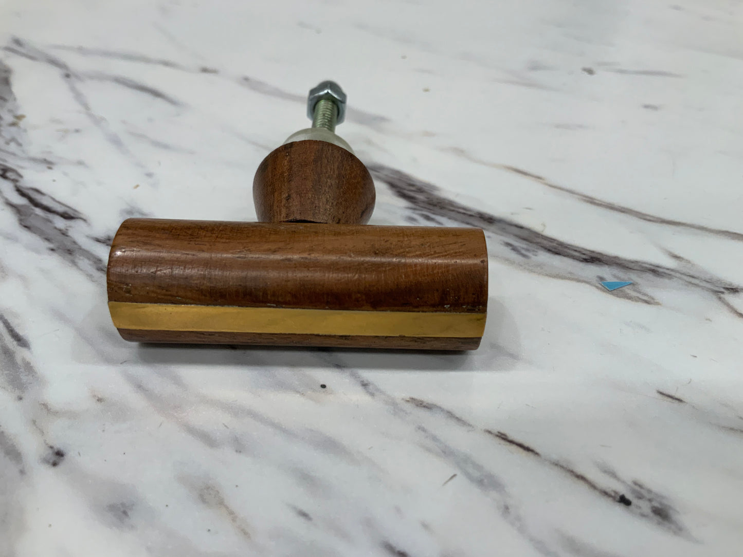 Wood/Brass Knob