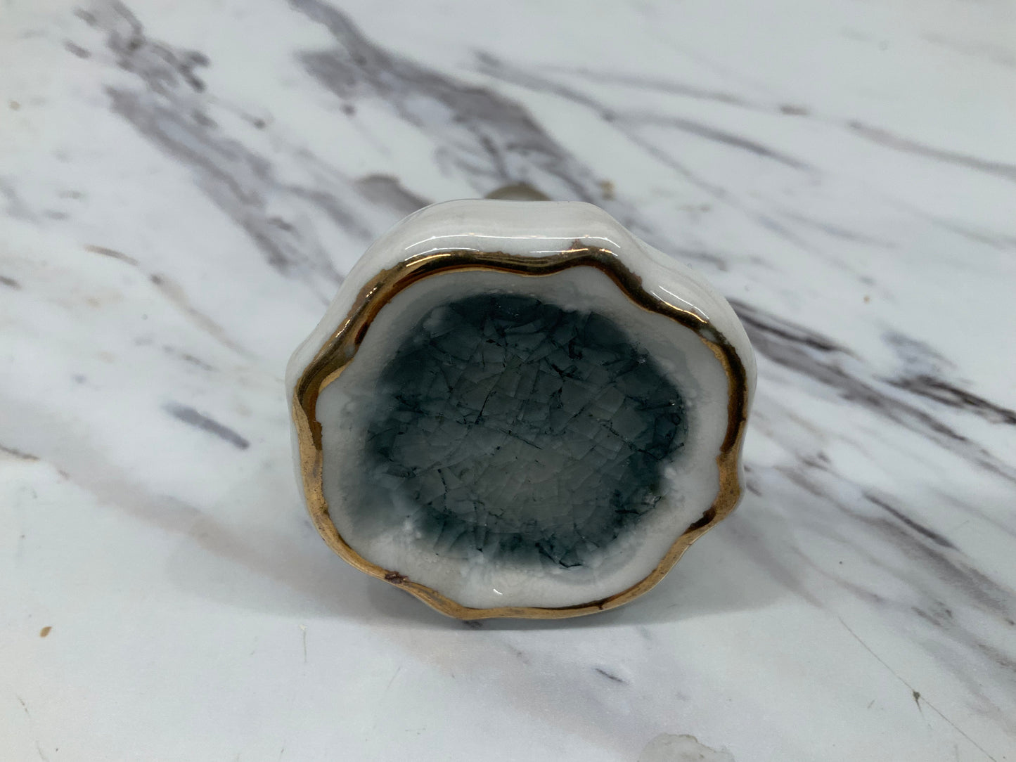 White/Blue/Grey Gemstone Knob