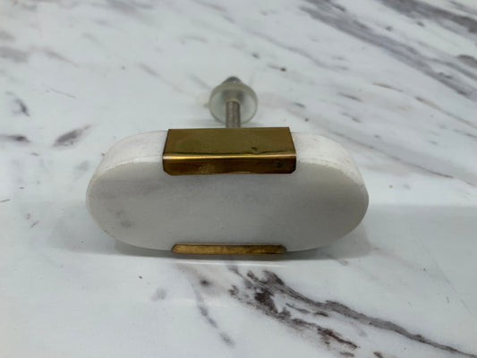 Marble/Brass Knob