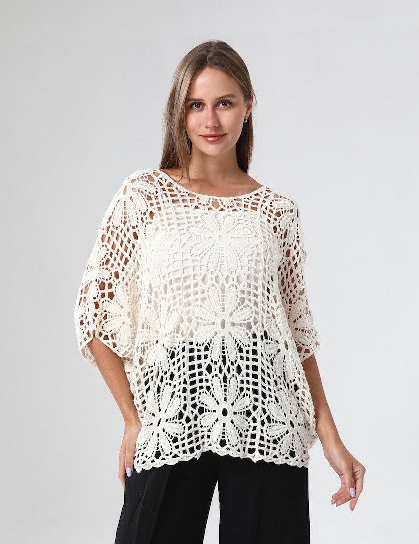 Crochet Top with Flowers