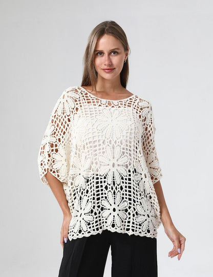 Crochet Top with Flowers