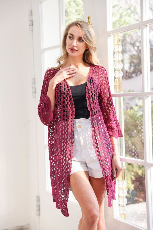 Long Crochet Cardigan