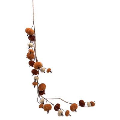 Velvet Pumpkin Garland