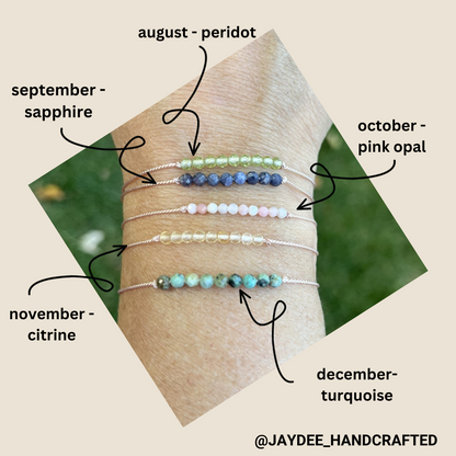Jaydee Handcrafted | Birthstone Bracelets