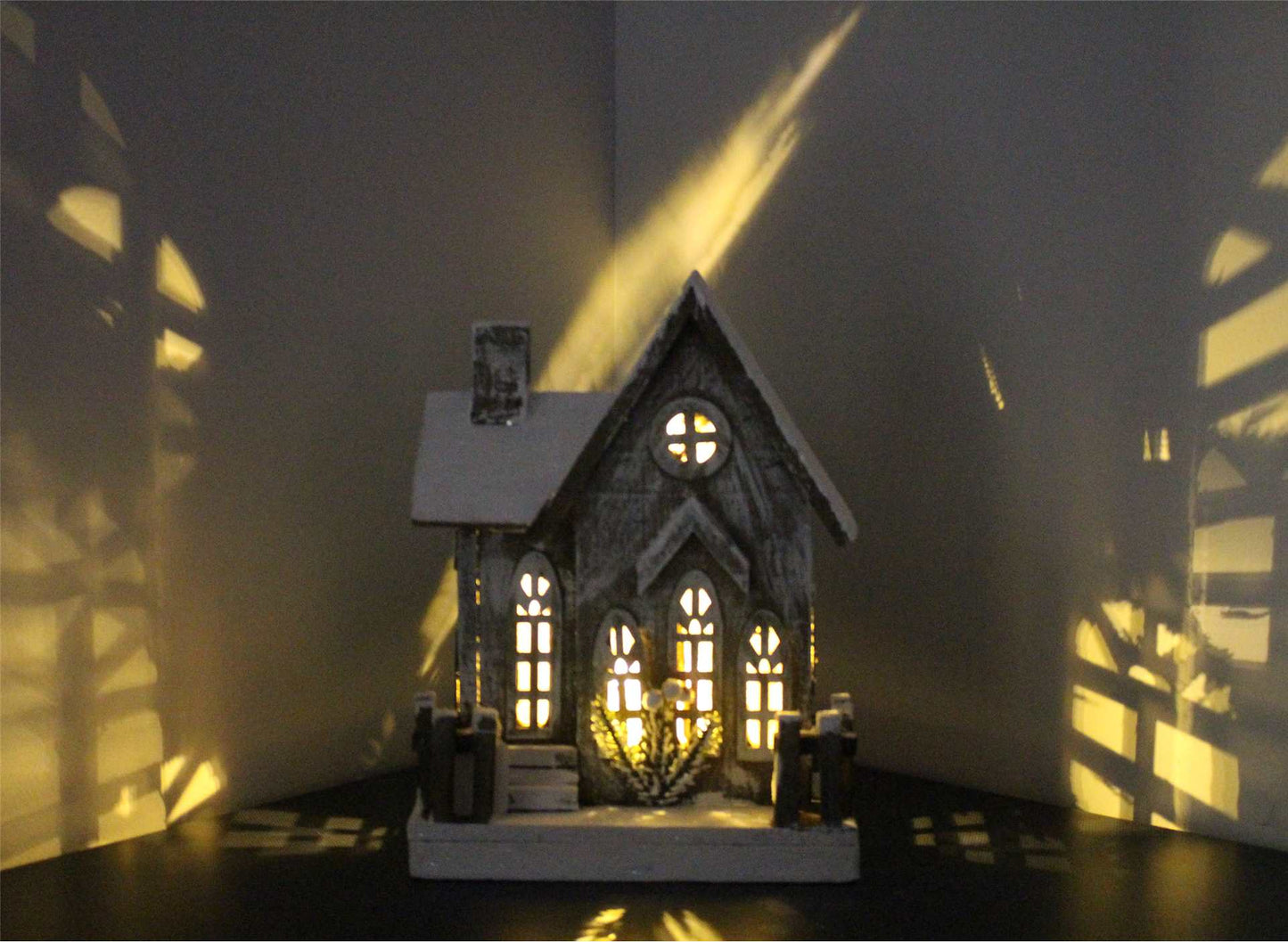 Light Up Wooden House