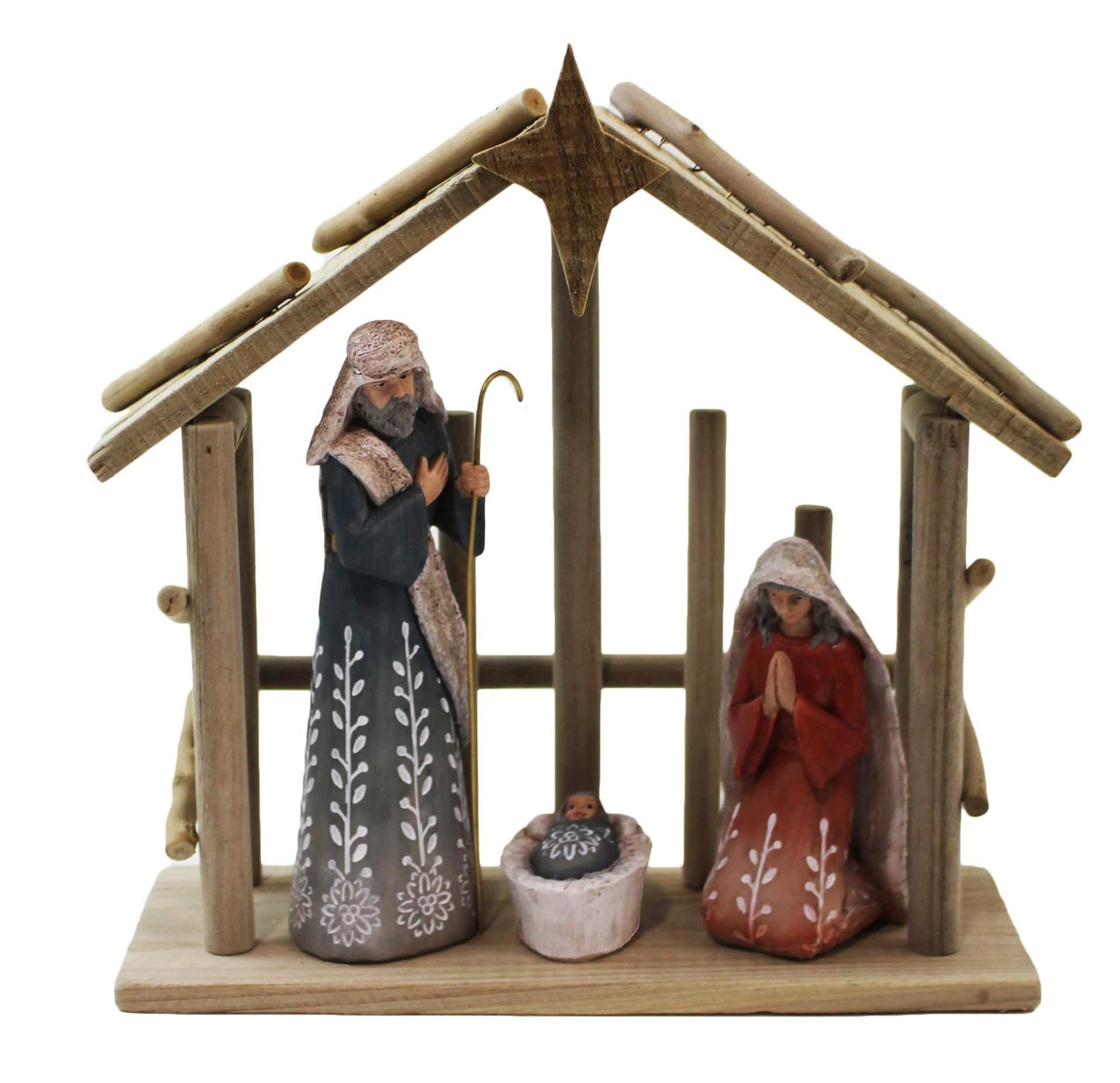 Nativity Set w/ Wooden Stable