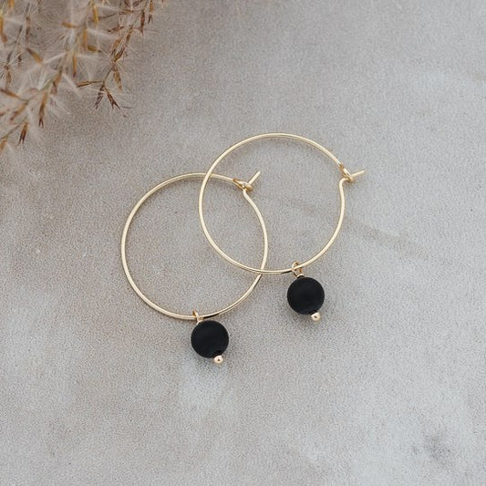 Bellamy Hoops | Matte Black Onyx