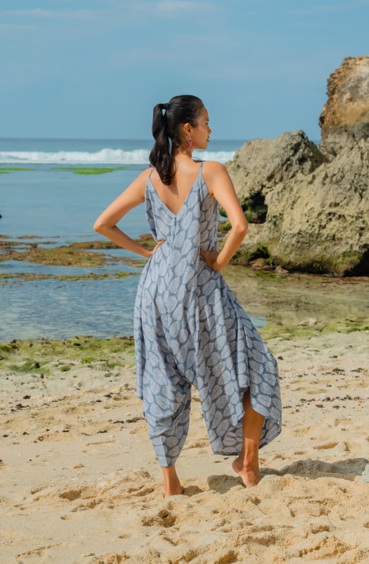 Leaf Print Romper