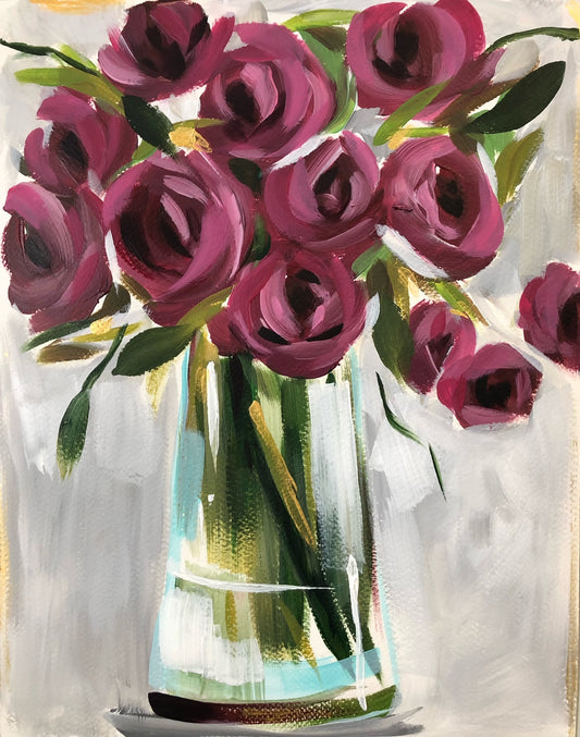 Paint Night w/ Brittany Lauren | I Can Buy Myself Flowers | Feb 13