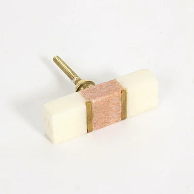 Pink & Gold Marble Knob