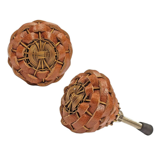 Leather Woven Knob