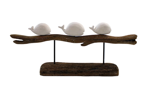 Whales on Wooden Twig
