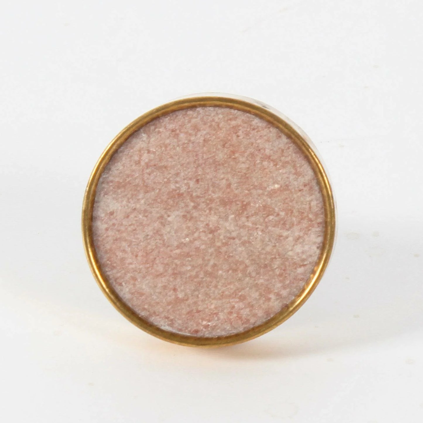 Pink Marble & Brass Knob