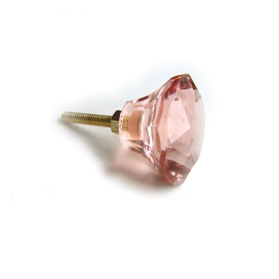 Pink Glass Knob