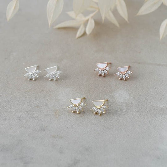 Antique Studs | Mother of Pearl