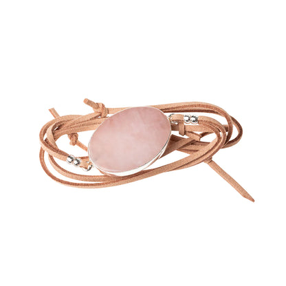 Suede & Stone Wrap Bracelet/Necklace