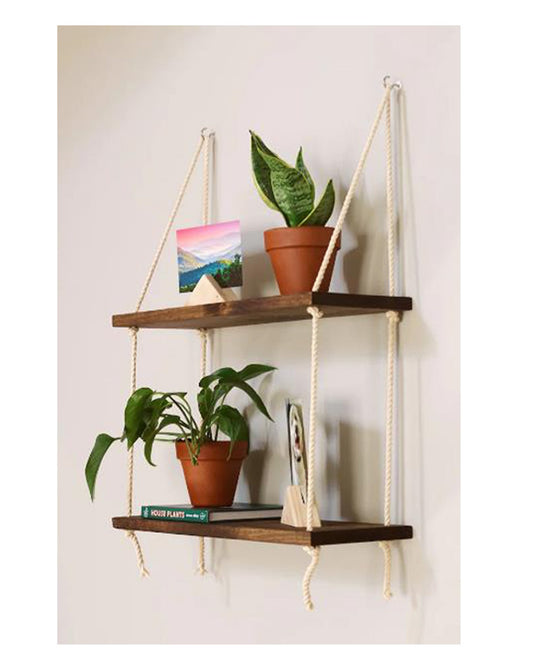 2 Tier Hanging Rope Shelf